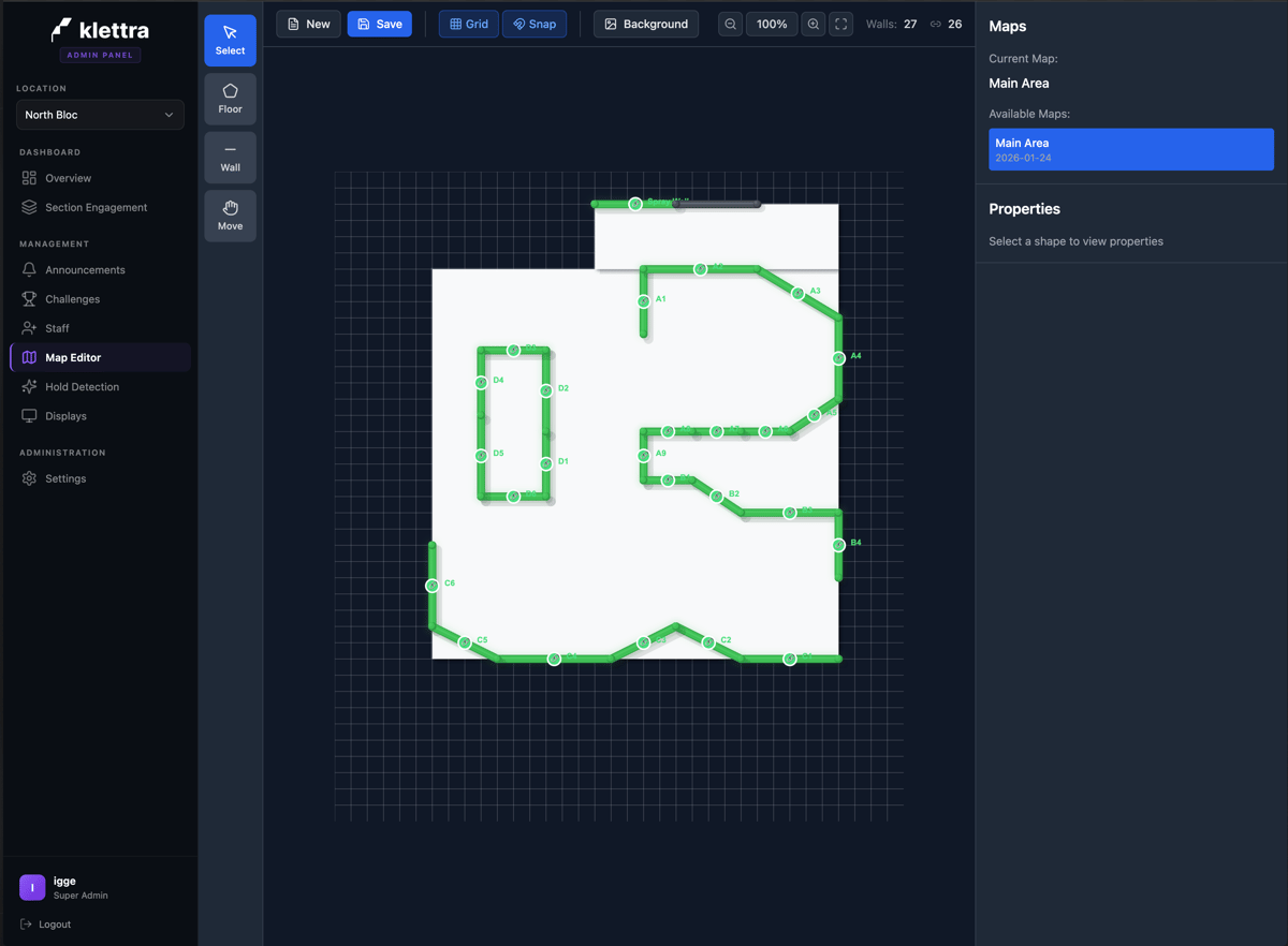 The visual gym map editor