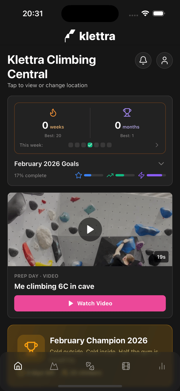 A client working through a video activity